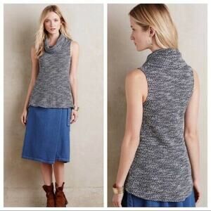 Anthro Dolan Cowl Neck Tank Top Knit Sweater Small